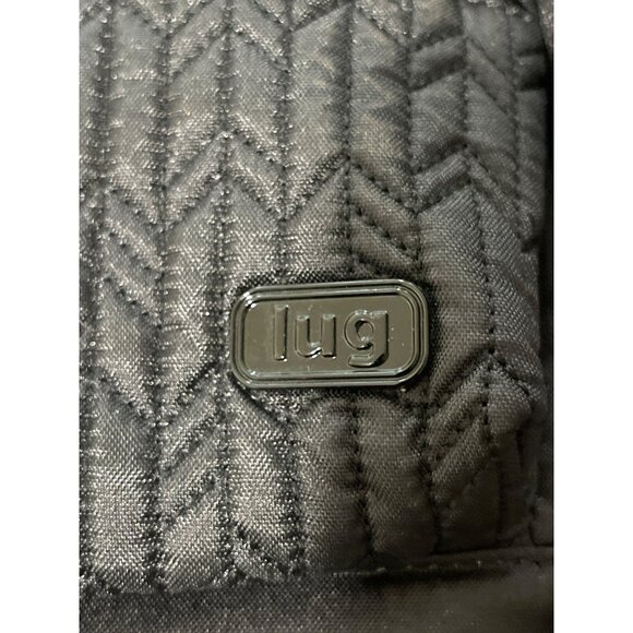 Lug Mini Orbit Quilted Nylon Backpack Black Iridescent Adjustable Straps - Picture 3 of 6